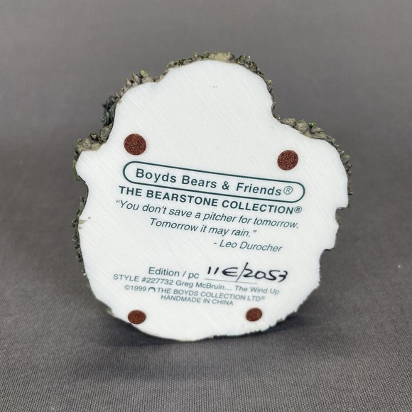 Boyds Bears- Greg McBruin Wind Up - Baseball Pitcher Figurine Sports #227732 - Picture 7 of 8